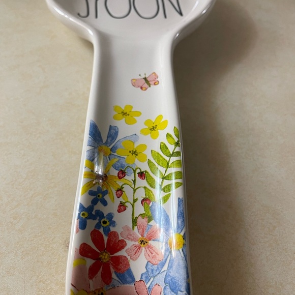 Rae Dunn Floral Spring Ceramic Spoon Rest Serveware - Picture 2 of 4